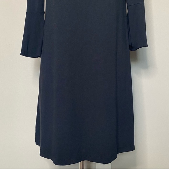 Lilly Pulitzer Ophelia Black Onyx Flounce Sleeve Swing Dress, Small - Picture 7 of 14